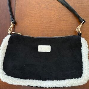 Bearpaw Faux Suede and Sherpa Shoulder Bag NWT